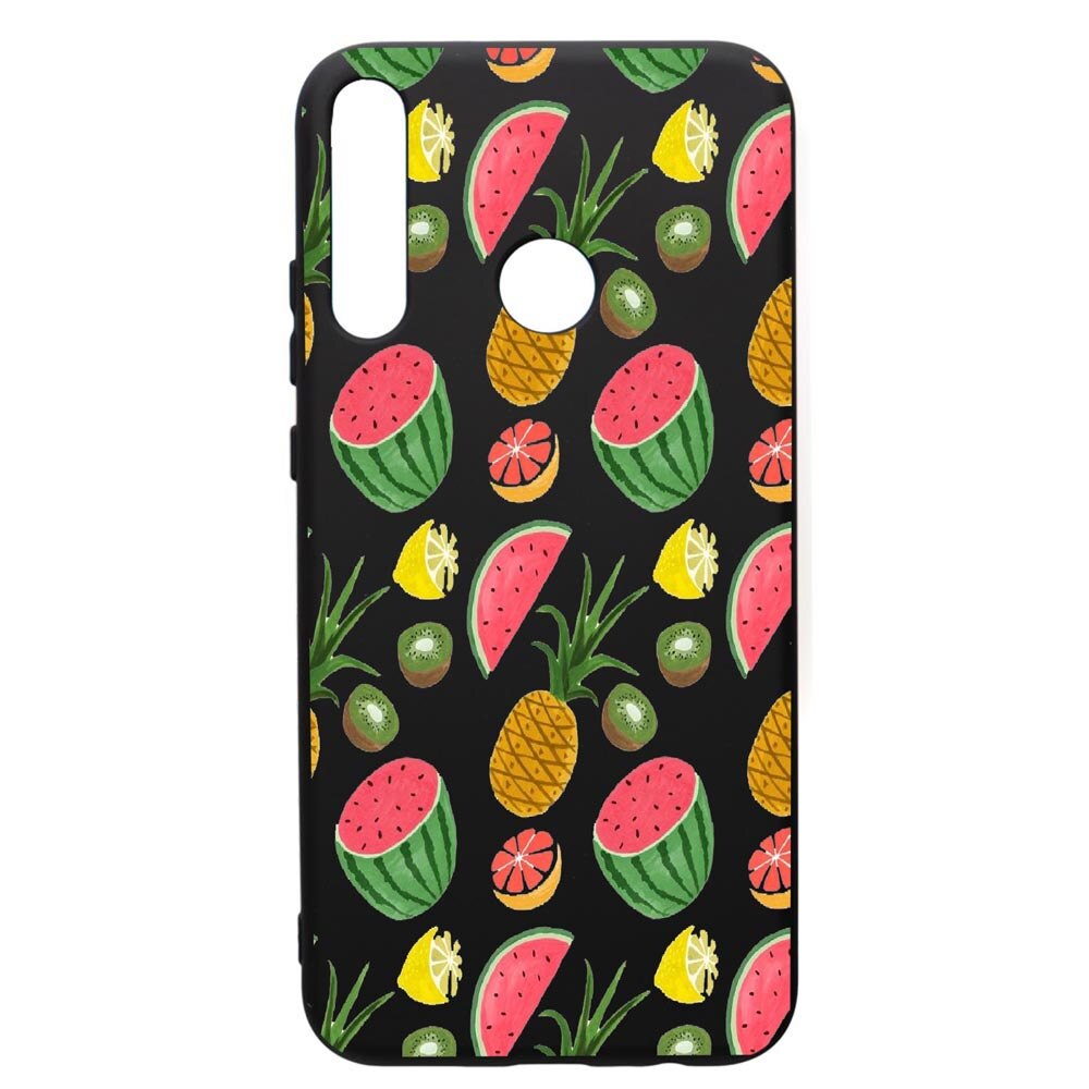 Husa de protectie Huawei P40 Lite E / Y7p, Ananas, silicon, cu interiorul din material textil, protectie camera, PB666
