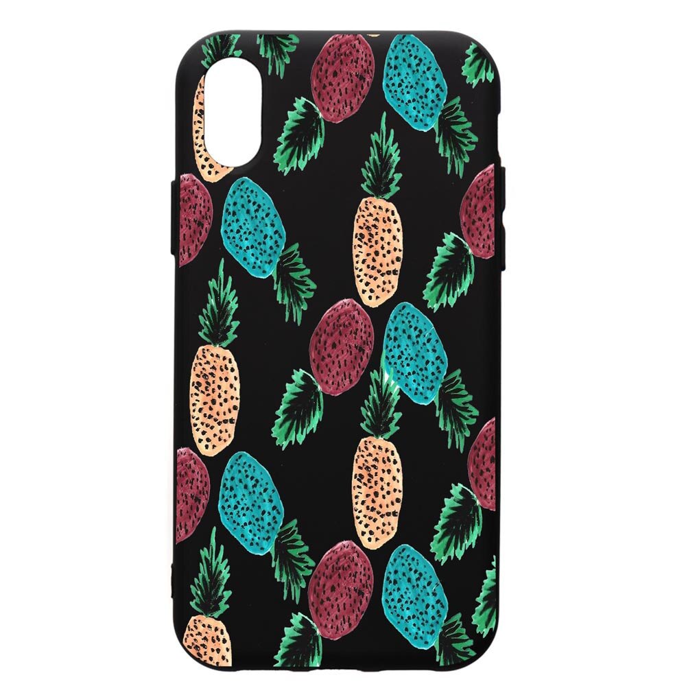 Husa de protectie Xiaomi Redmi 7A, Ananas, silicon, cu interiorul din material textil, protectie camera, PB669