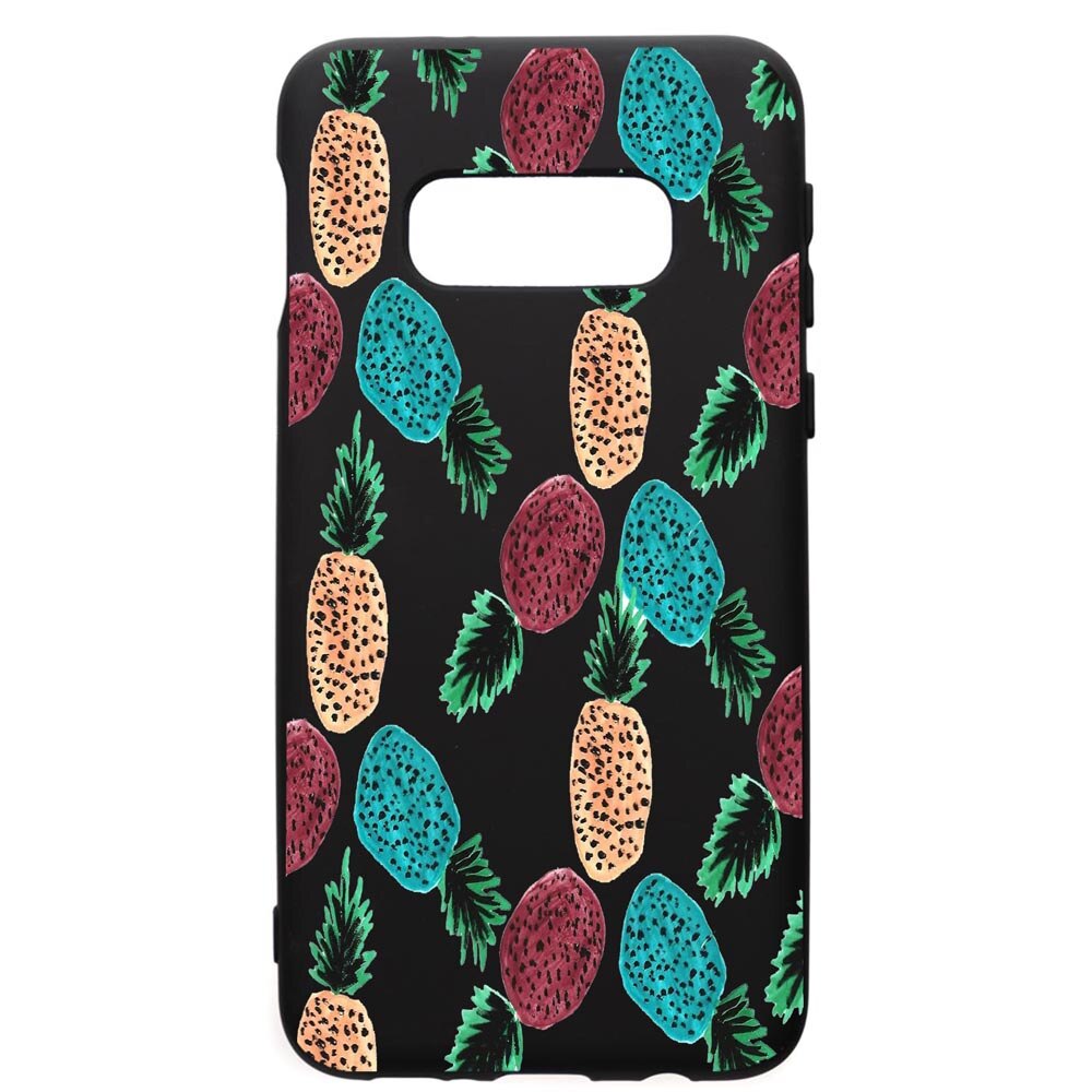 Husa de protectie Samsung Galaxy S10E, Ananas, silicon, cu interiorul din material textil, protectie camera, PB669