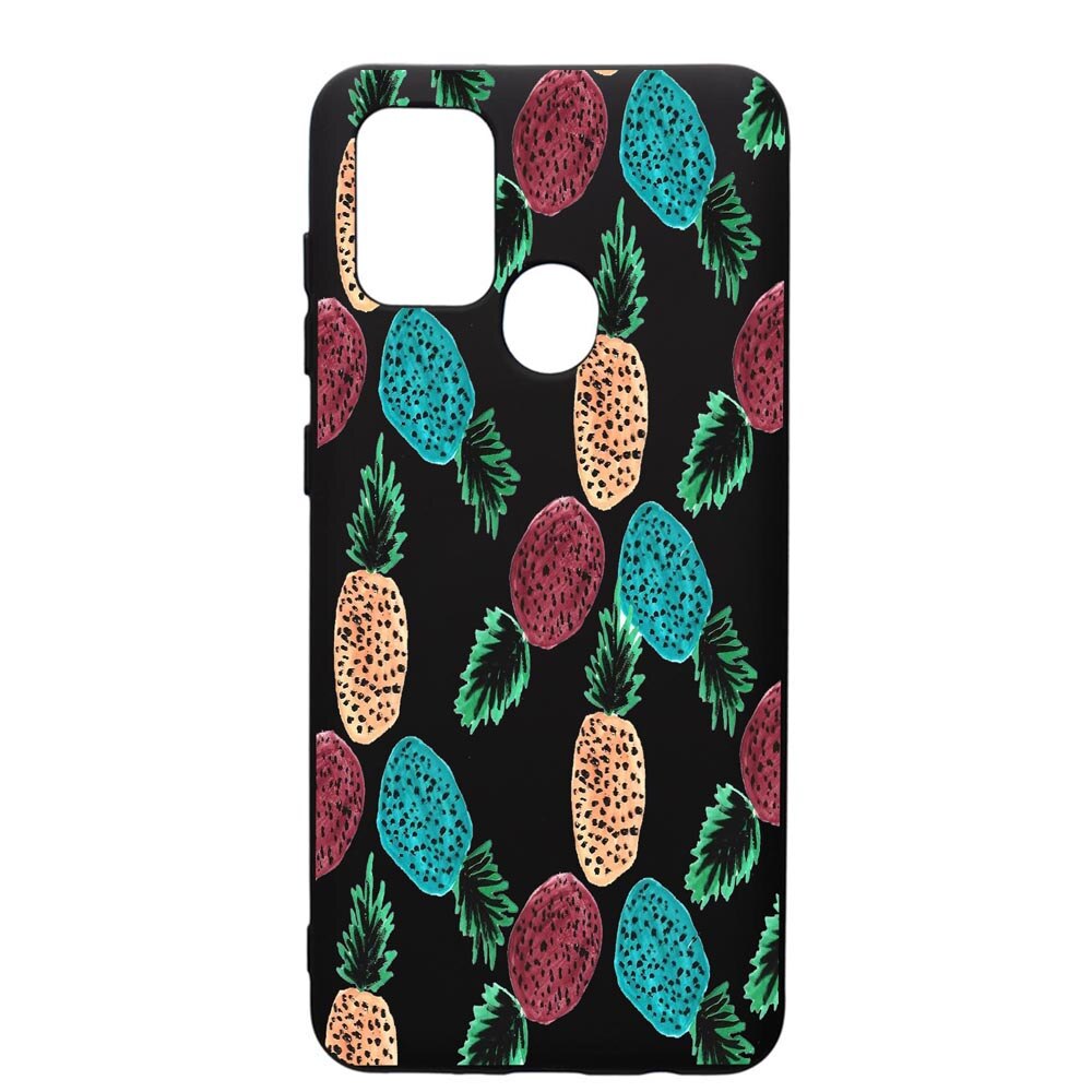 Husa de protectie Samsung Galaxy A21, Ananas, silicon, cu interiorul din material textil, protectie camera, PB669