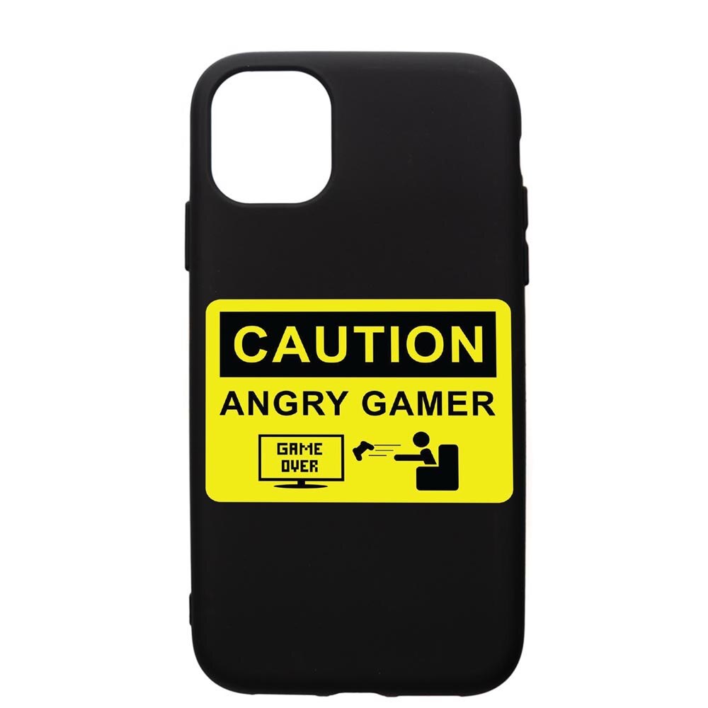 Husa de protectie Apple iPhone 12 Mini, Gamer - Angry Gamer, silicon, cu interiorul din material textil, protectie camera, PB673