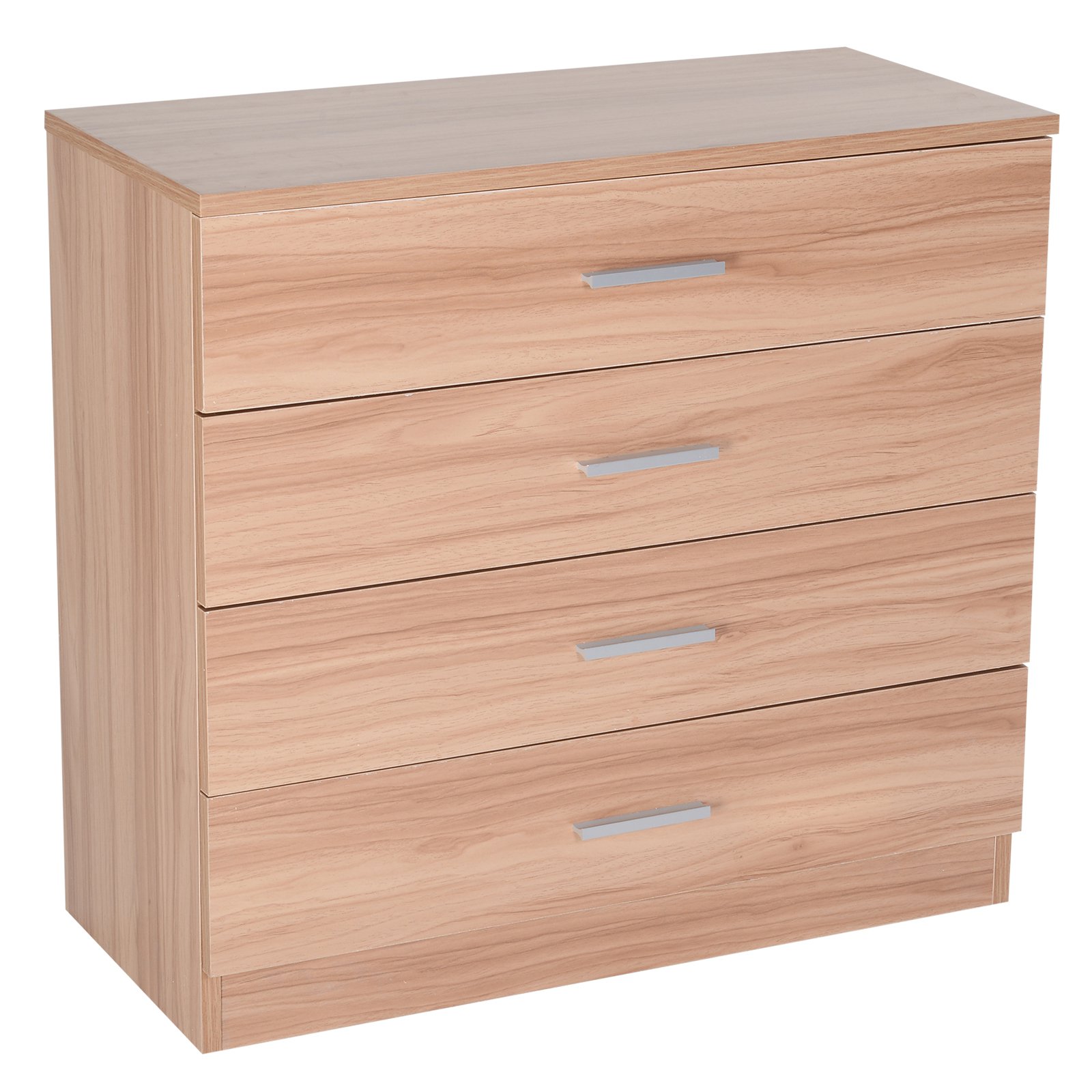 Comoda cu 4 sertare Homcom, Lemn, 72 x 33.5 x 67cm, Maro