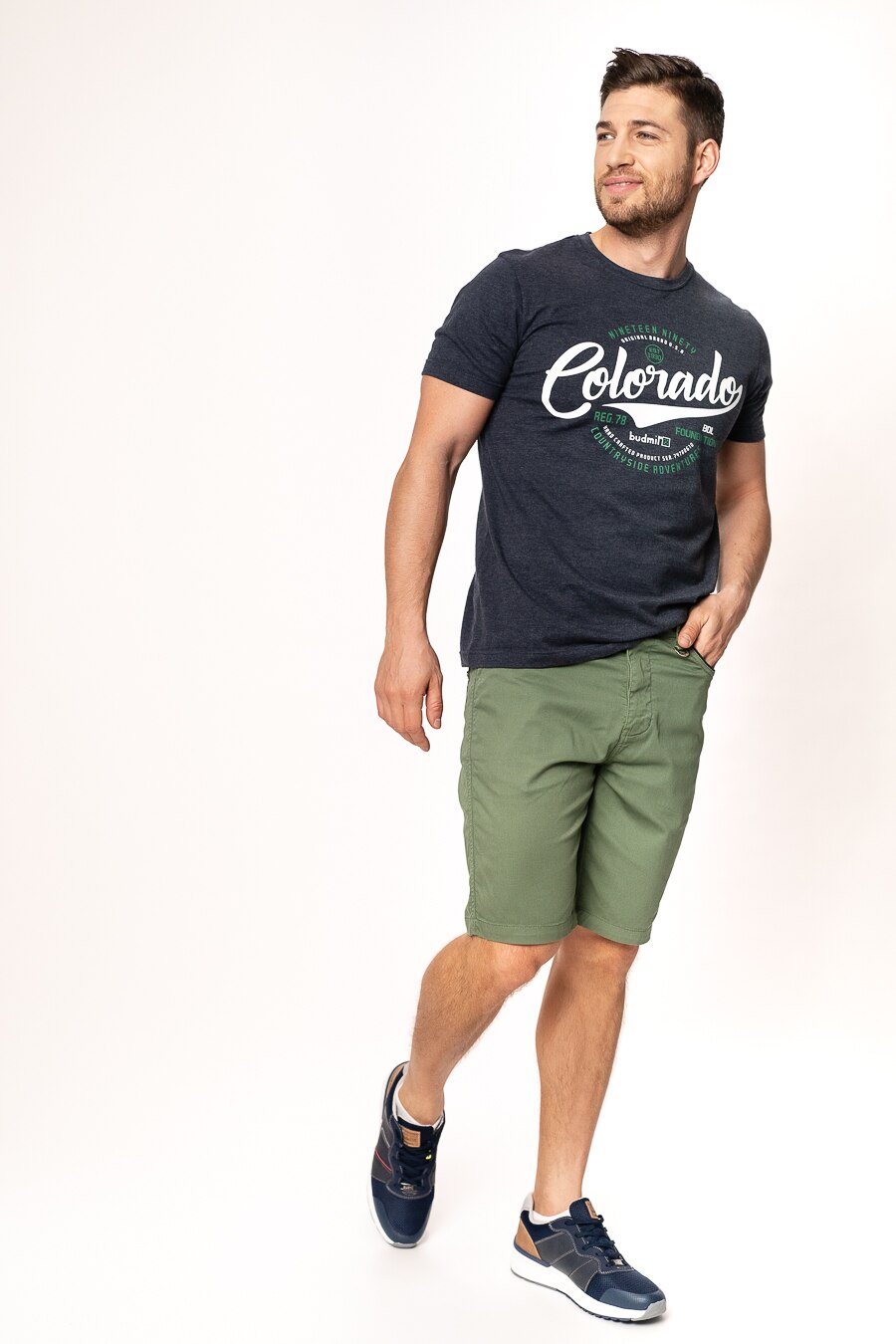 Pantaloni scurti de panza pentru barbati Budmil, Desmond, Verde