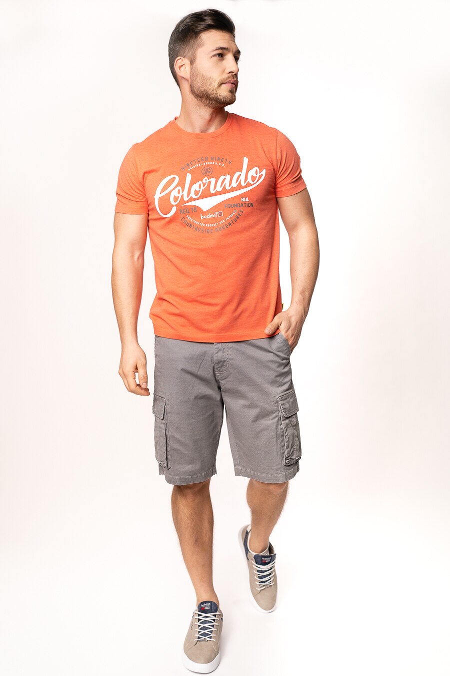 Pantaloni scurti de panza pentru barbati Budmil, Dillan, Gri