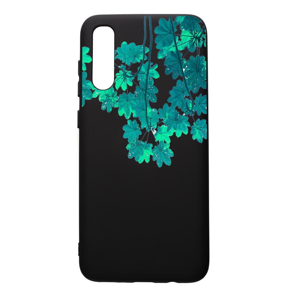 Husa de protectie Samsung Galaxy A50, Green Forest, silicon, cu interiorul din material textil, protectie camera, PB682