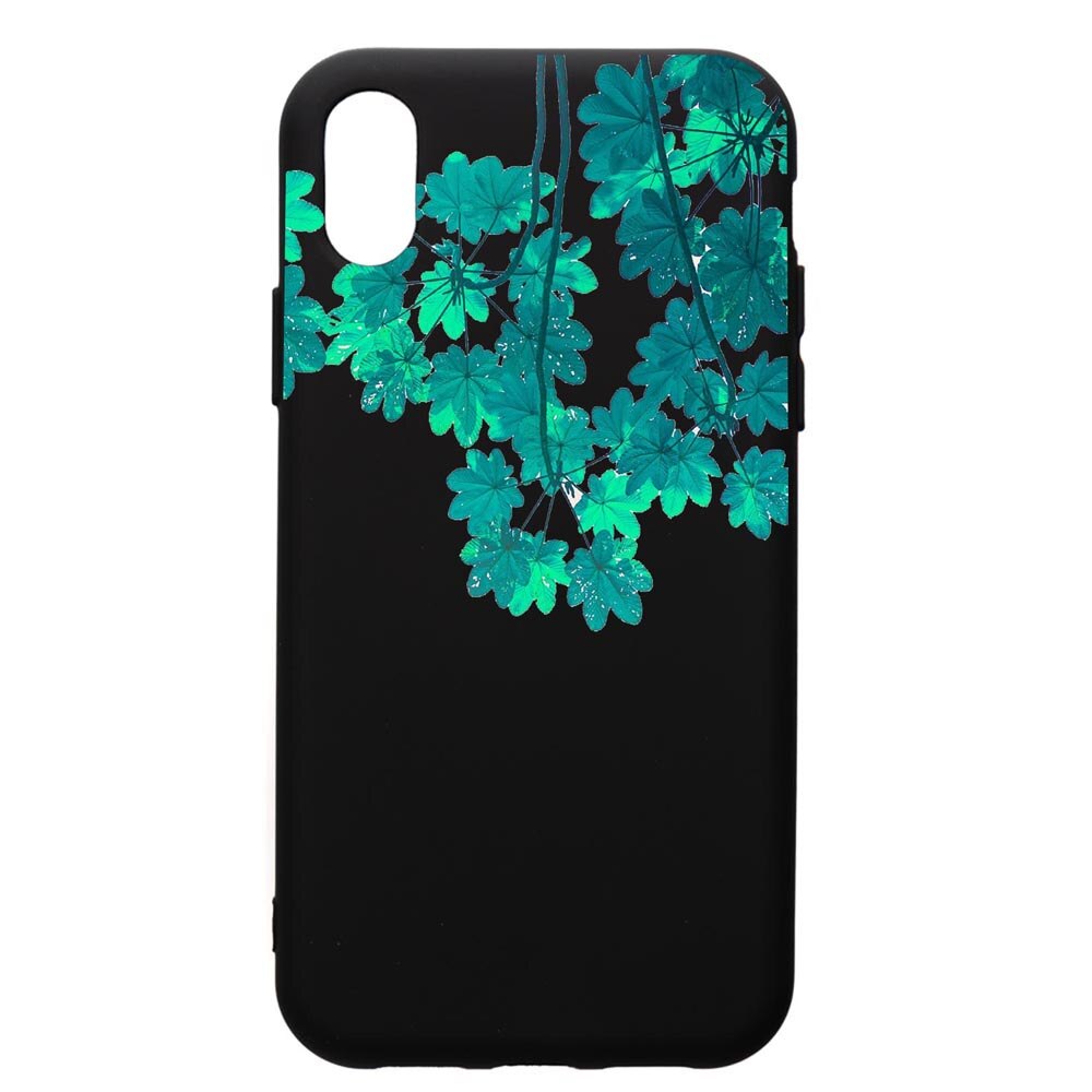 Husa de protectie Apple iPhone XS Max, Green Forest, silicon, cu interiorul din material textil, protectie camera, PB682