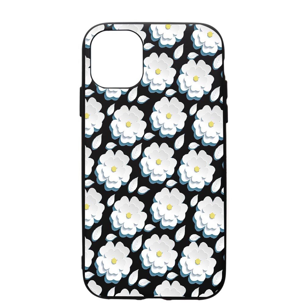 Husa de protectie Apple iPhone 12 Pro Max, Daisy - White flower, silicon, cu interiorul din material textil, protectie camera, PB683