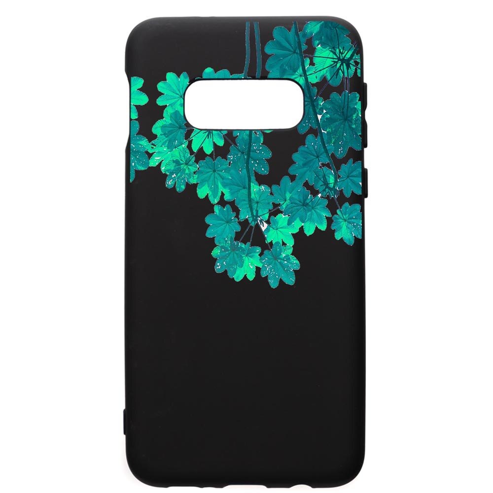 Husa de protectie Samsung Galaxy S10E, Green Forest, silicon, cu interiorul din material textil, protectie camera, PB682