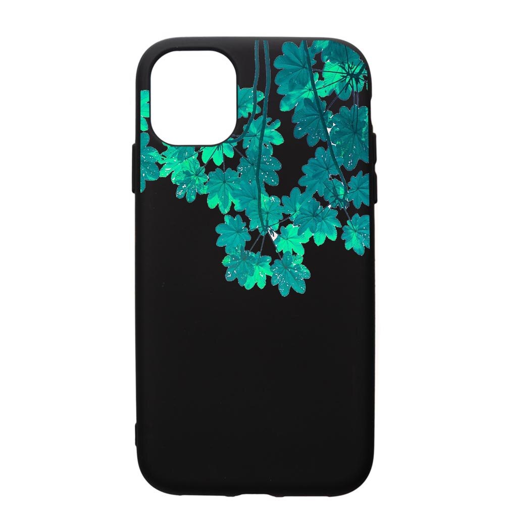 Husa de protectie Apple iPhone 11, Green Forest, silicon, cu interiorul din material textil, protectie camera, PB682