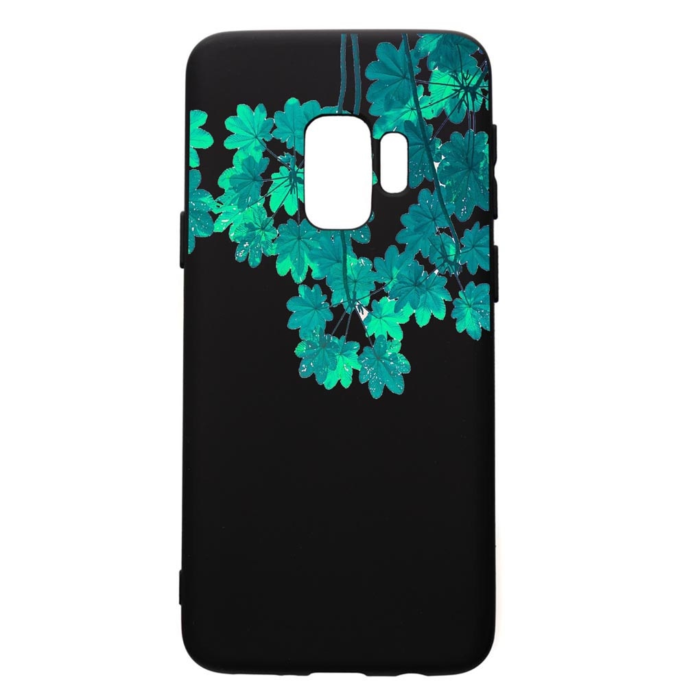 Husa de protectie Samsung Galaxy S9, Green Forest, silicon, cu interiorul din material textil, protectie camera, PB682