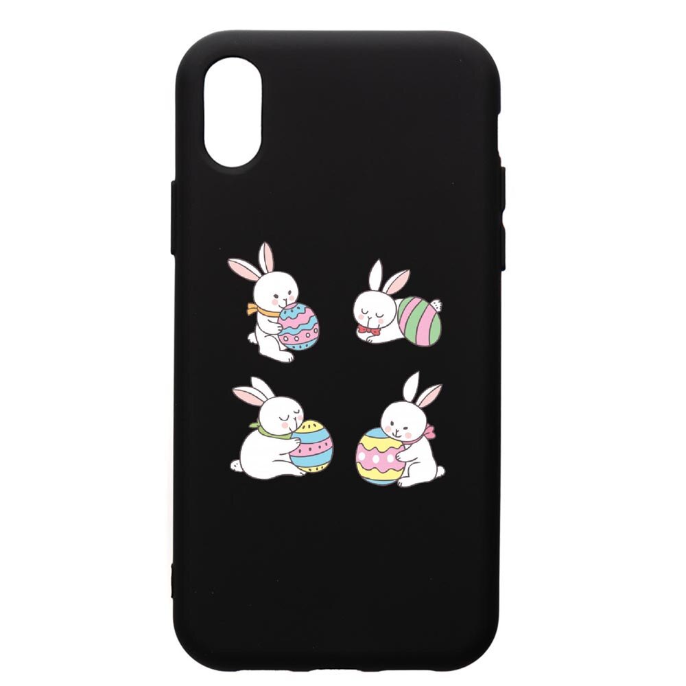 Husa de protectie Samsung Galaxy A01, Rabbit easter, silicon, cu interiorul din material textil, protectie camera, PB690