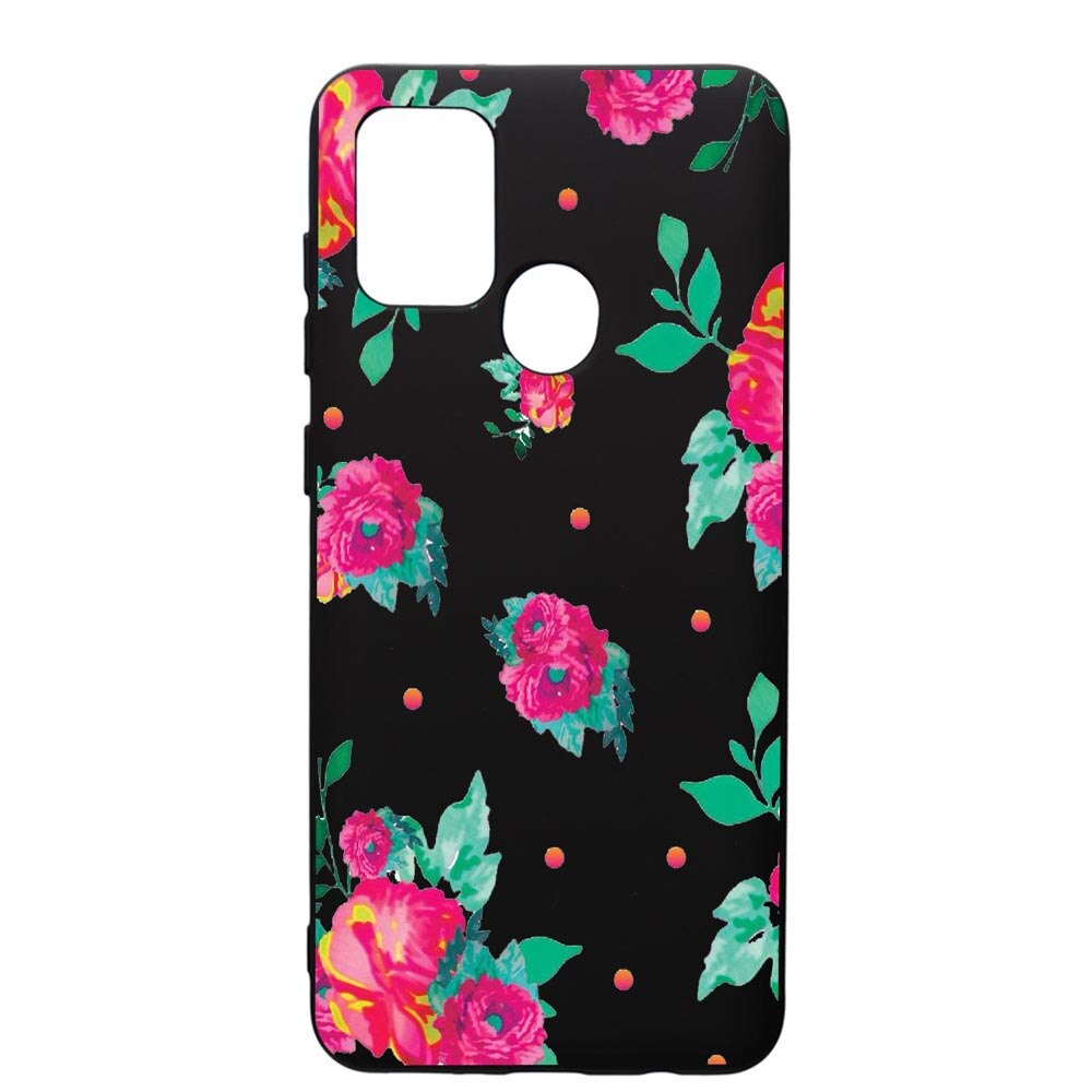 Husa de protectie Samsung Galaxy A21, Roses - Pastel colors, silicon, cu interiorul din material textil, protectie camera, PB688