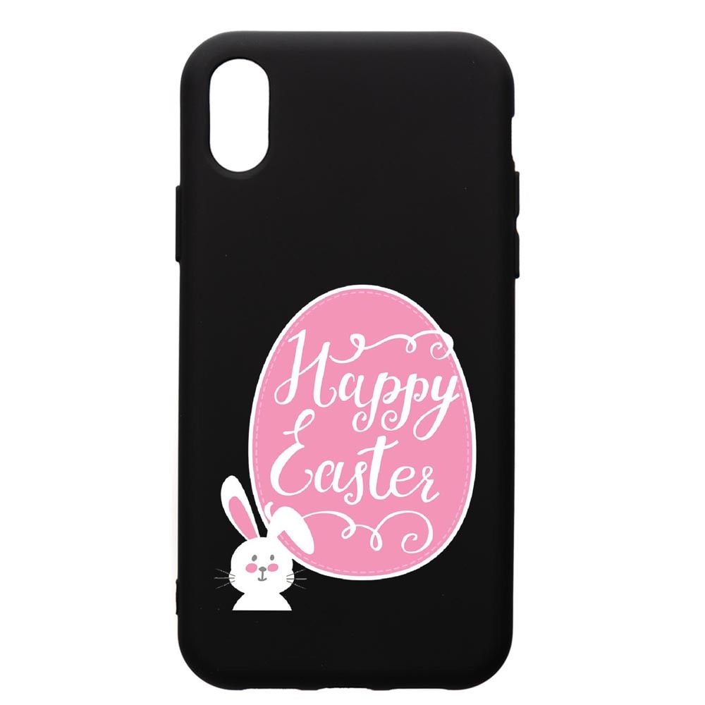 Husa de protectie Apple iPhone XR, Happy easter, silicon, cu interiorul din material textil, protectie camera, PB689