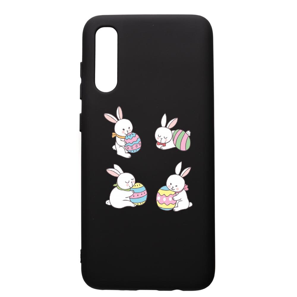 Husa de protectie Samsung Galaxy A50, Rabbit easter, silicon, cu interiorul din material textil, protectie camera, PB690