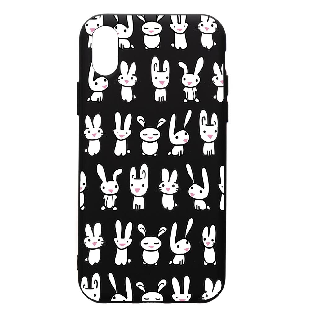 Husa de protectie Xiaomi Redmi 7A, Rabbits, silicon, cu interiorul din material textil, protectie camera, PB691