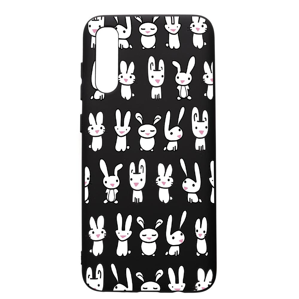 Husa de protectie Samsung Galaxy A50, Rabbits, silicon, cu interiorul din material textil, protectie camera, PB691