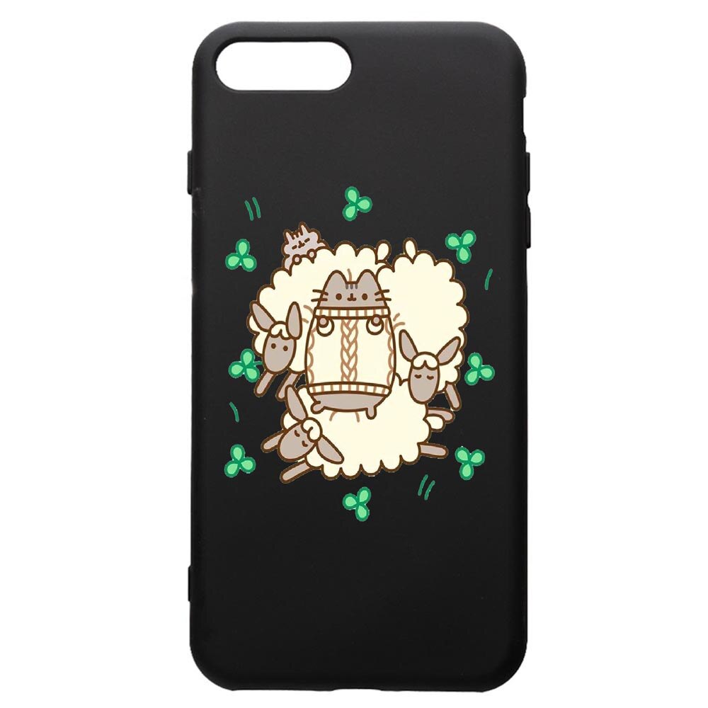 Husa de protectie Apple iPhone 8 Plus / iPhone 7 Plus, Rabbits - Lambs, silicon, cu interiorul din material textil, protectie camera, PB692