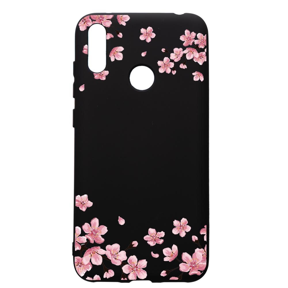 Husa de protectie Huawei Y7 2019, Flowers - Pastel colors, silicon, cu interiorul din material textil, protectie camera, PB694