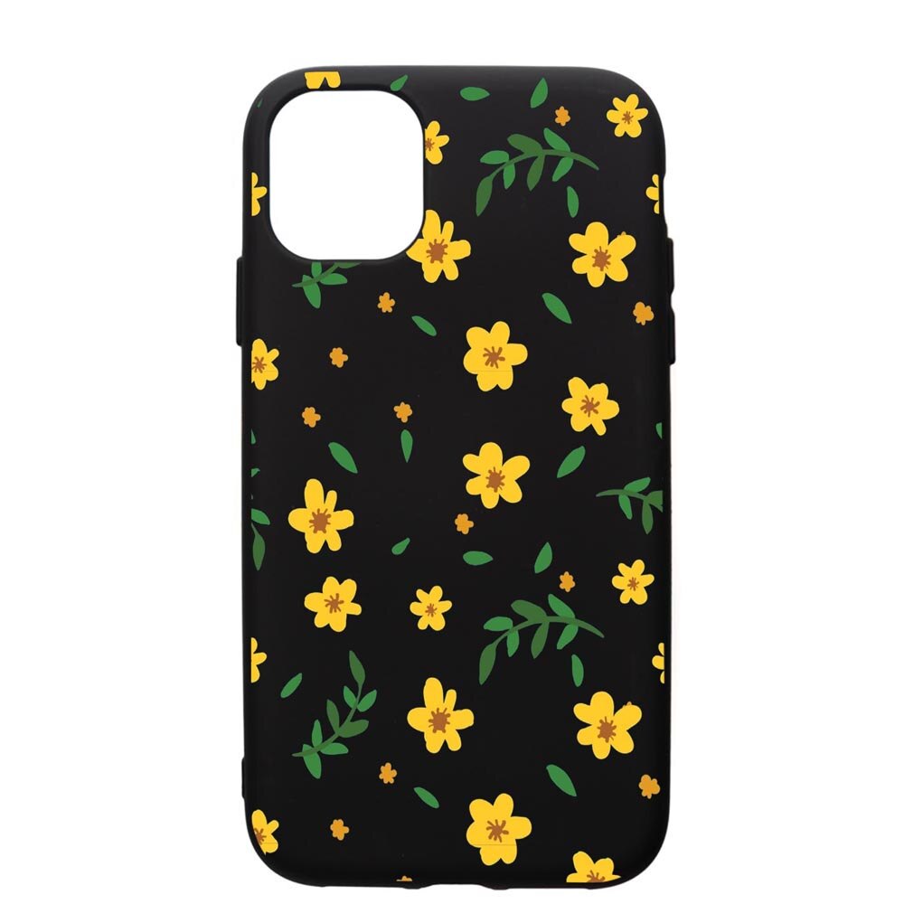 Husa de protectie Apple iPhone 12 Pro, Littel Yellow Flowers, silicon, cu interiorul din material textil, protectie camera, PB696