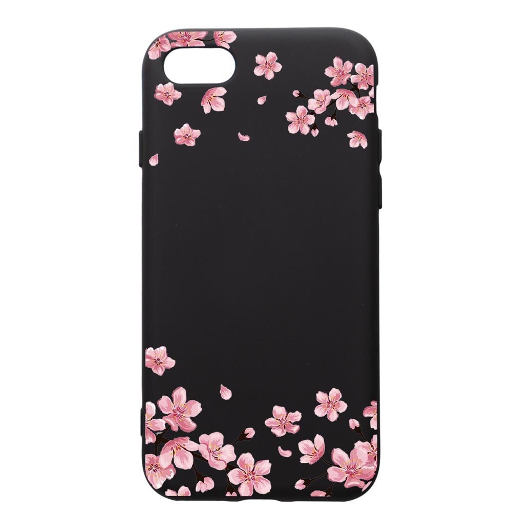 Husa de protectie Apple iPhone SE 2 / iPhone 8 / iPhone 7, Flowers - Pastel colors, silicon, cu interiorul din material textil, protectie camera, PB694