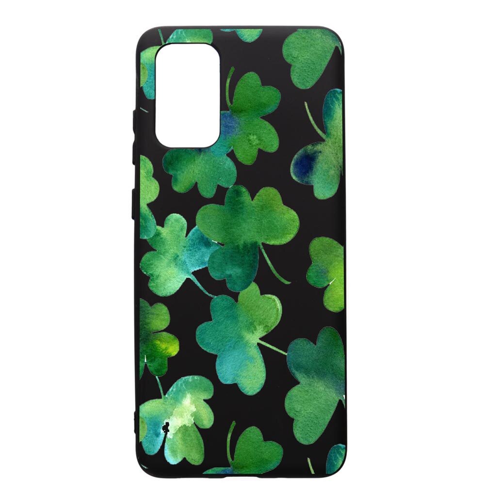 Husa de protectie Samsung Galaxy S20 Plus, Green Leaf, silicon, cu interiorul din material textil, protectie camera, PB697