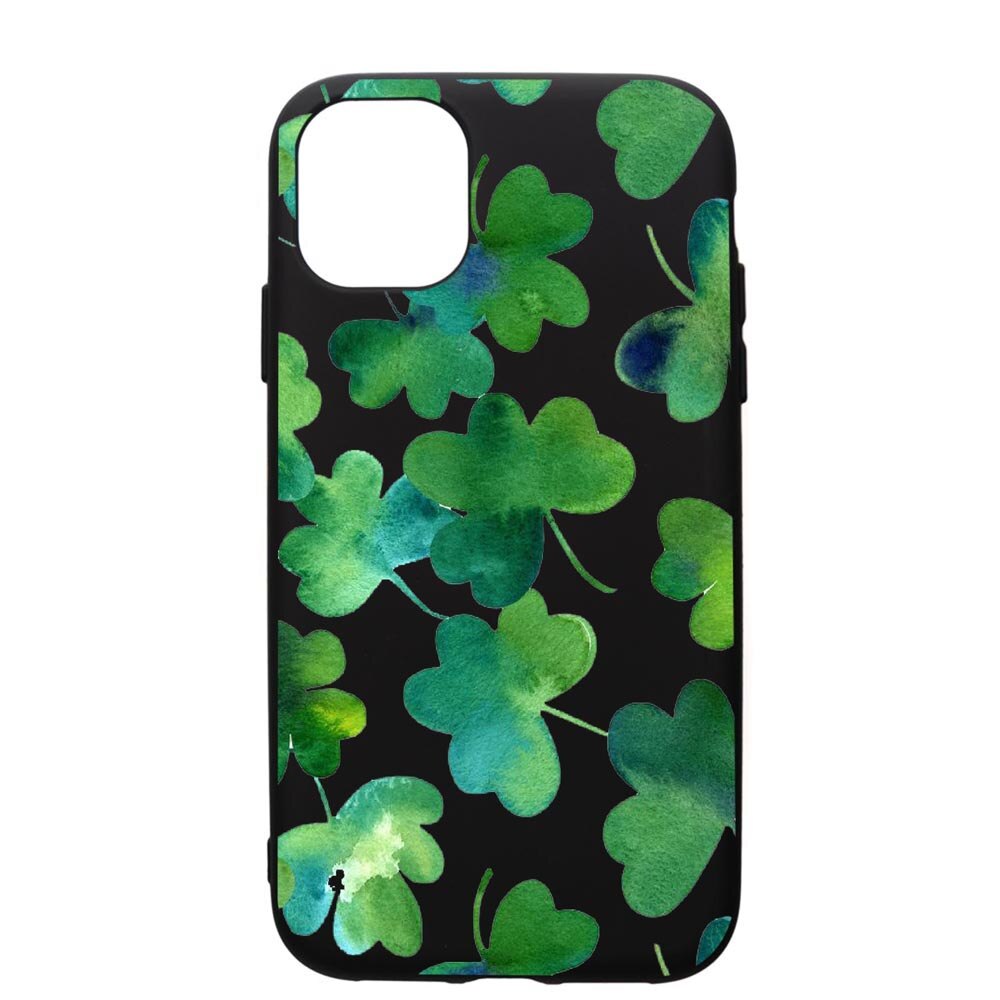 Husa de protectie Apple iPhone 11 Pro Max, Green Leaf, silicon, cu interiorul din material textil, protectie camera, PB697