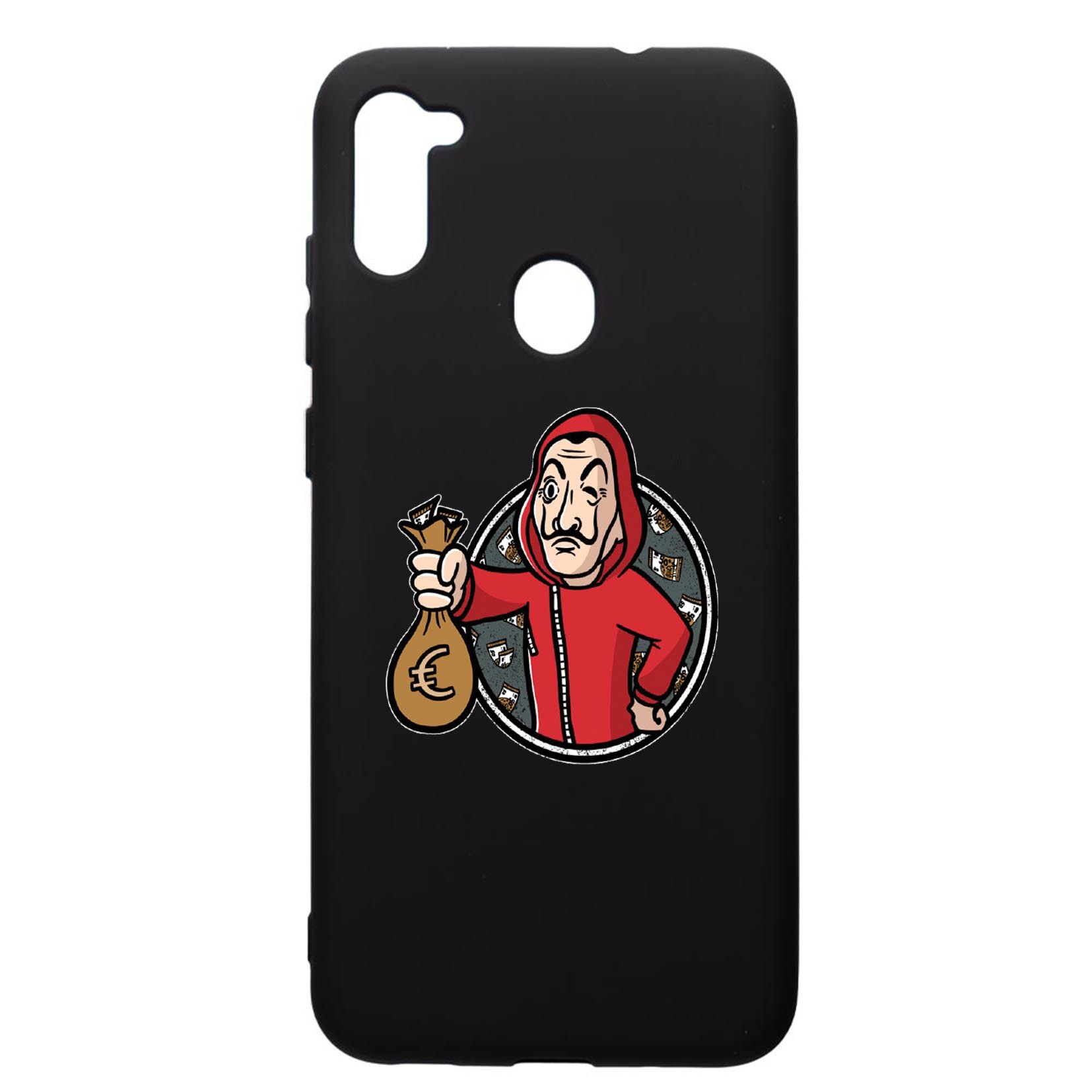 Husa de protectie Samsung Galaxy A11, La Casa De Papel, silicon, cu interiorul din material textil, protectie camera, PB700