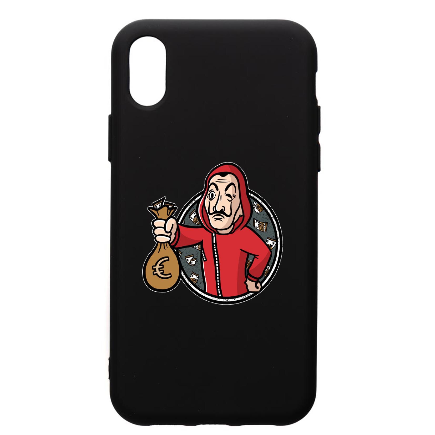 Husa de protectie Apple iPhone XR, La Casa De Papel, silicon, cu interiorul din material textil, protectie camera, PB700