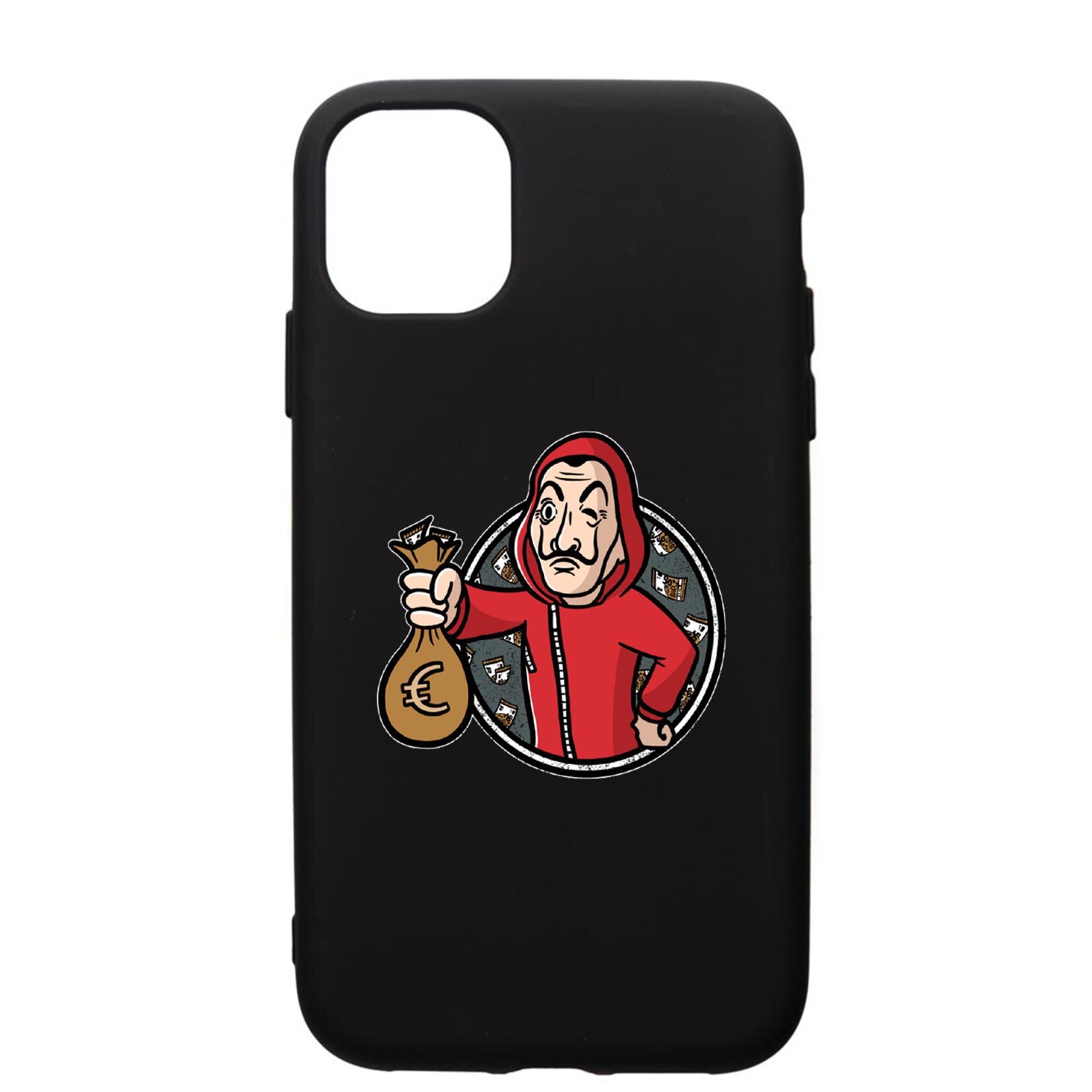 Husa de protectie Apple iPhone 12, La Casa De Papel, silicon, cu interiorul din material textil, protectie camera, PB700