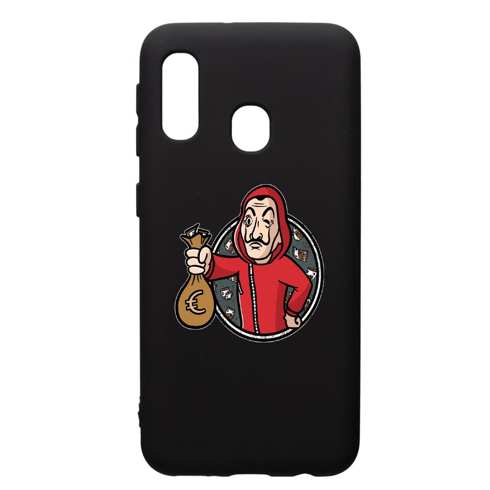Husa de protectie Samsung Galaxy A20E, La Casa De Papel, silicon, cu interiorul din material textil, protectie camera, PB700