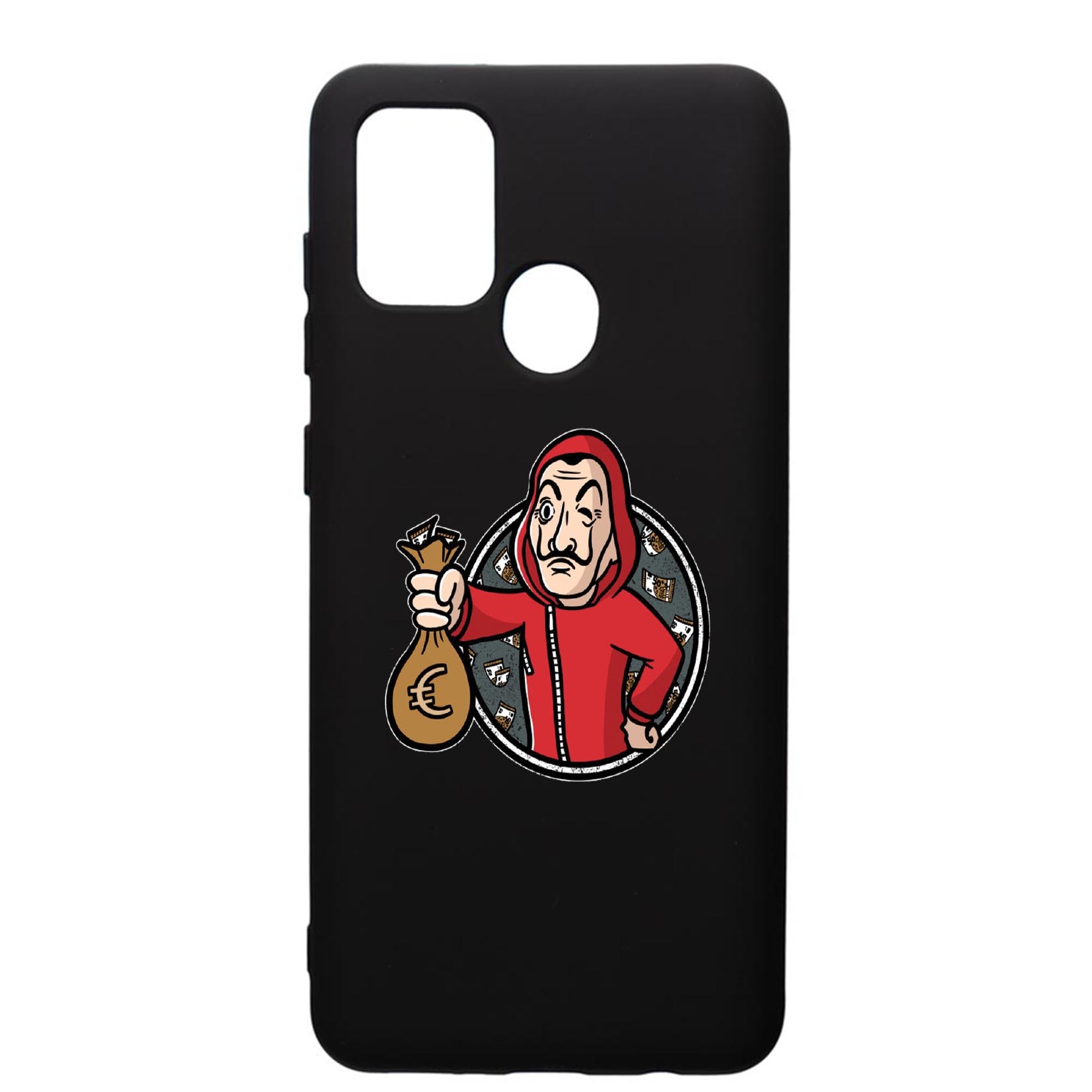 Husa de protectie Samsung Galaxy A21, La Casa De Papel, silicon, cu interiorul din material textil, protectie camera, PB700