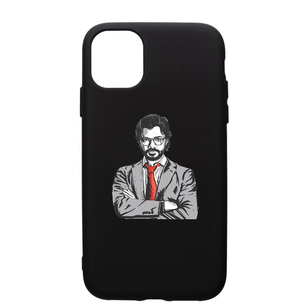 Husa de protectie Apple iPhone 11 Pro, La Casa De Papel - Profesor, silicon, cu interiorul din material textil, protectie camera, PB712