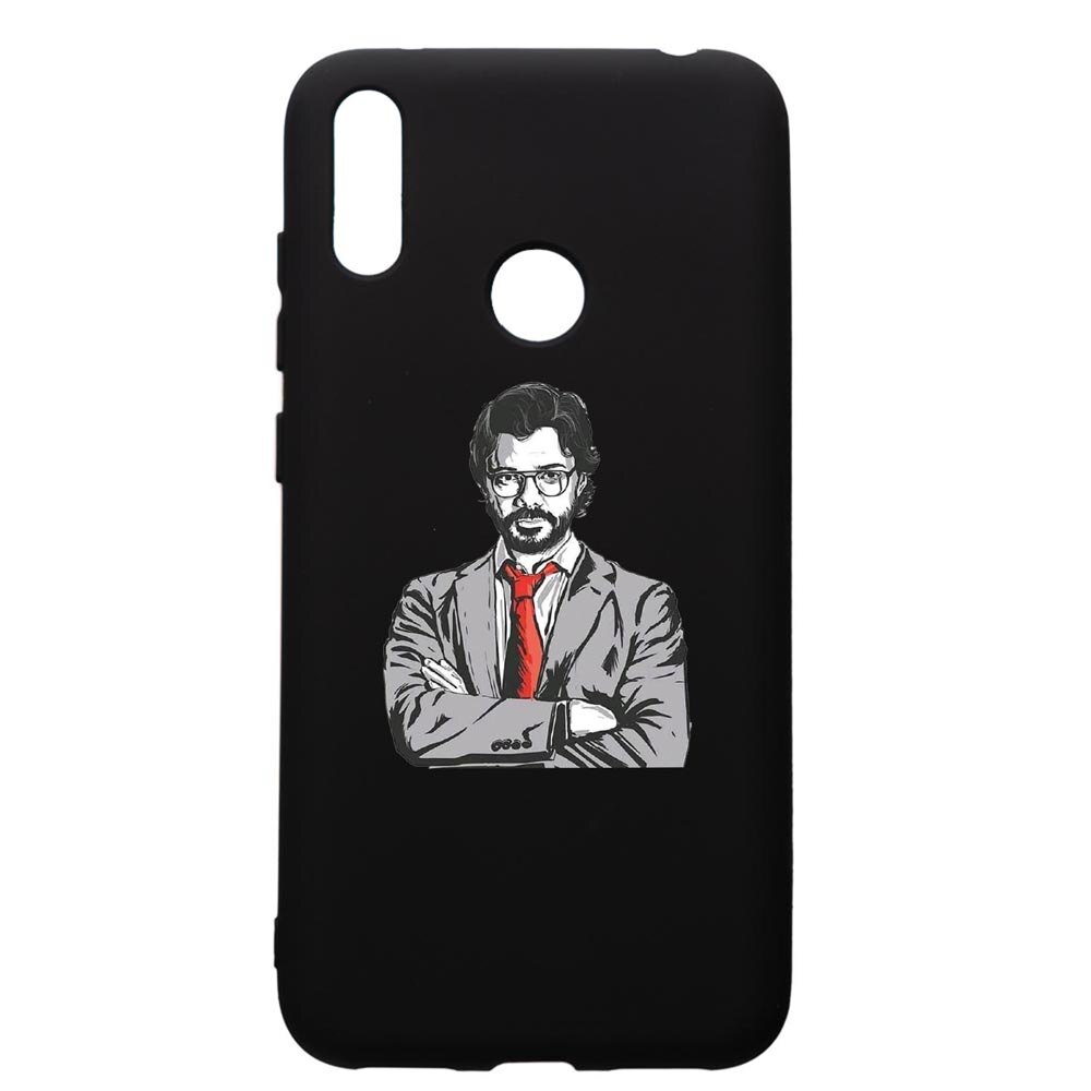Husa de protectie Huawei Y7 2019, La Casa De Papel - Profesor, silicon, cu interiorul din material textil, protectie camera, PB712