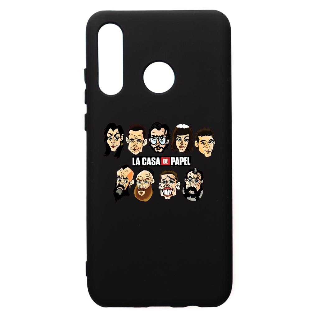 Husa de protectie Huawei P30 Lite, La Casa De Papel, silicon, cu interiorul din material textil, protectie camera, PB713