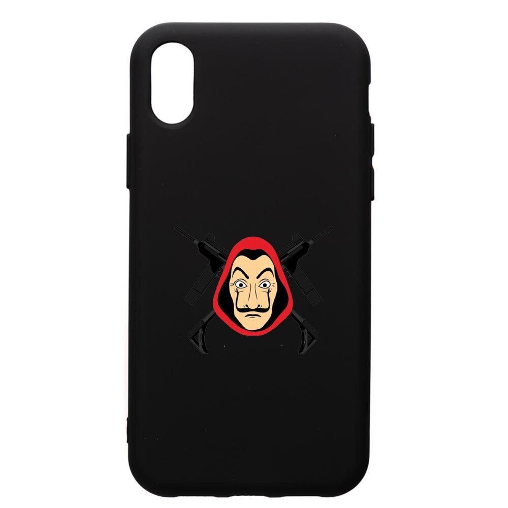 Husa de protectie Apple iPhone XS / iPhone X, La Casa De Papel, silicon, cu interiorul din material textil, protectie camera, PB714