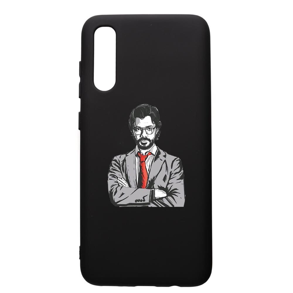 Husa de protectie Samsung Galaxy A50, La Casa De Papel - Profesor, silicon, cu interiorul din material textil, protectie camera, PB712