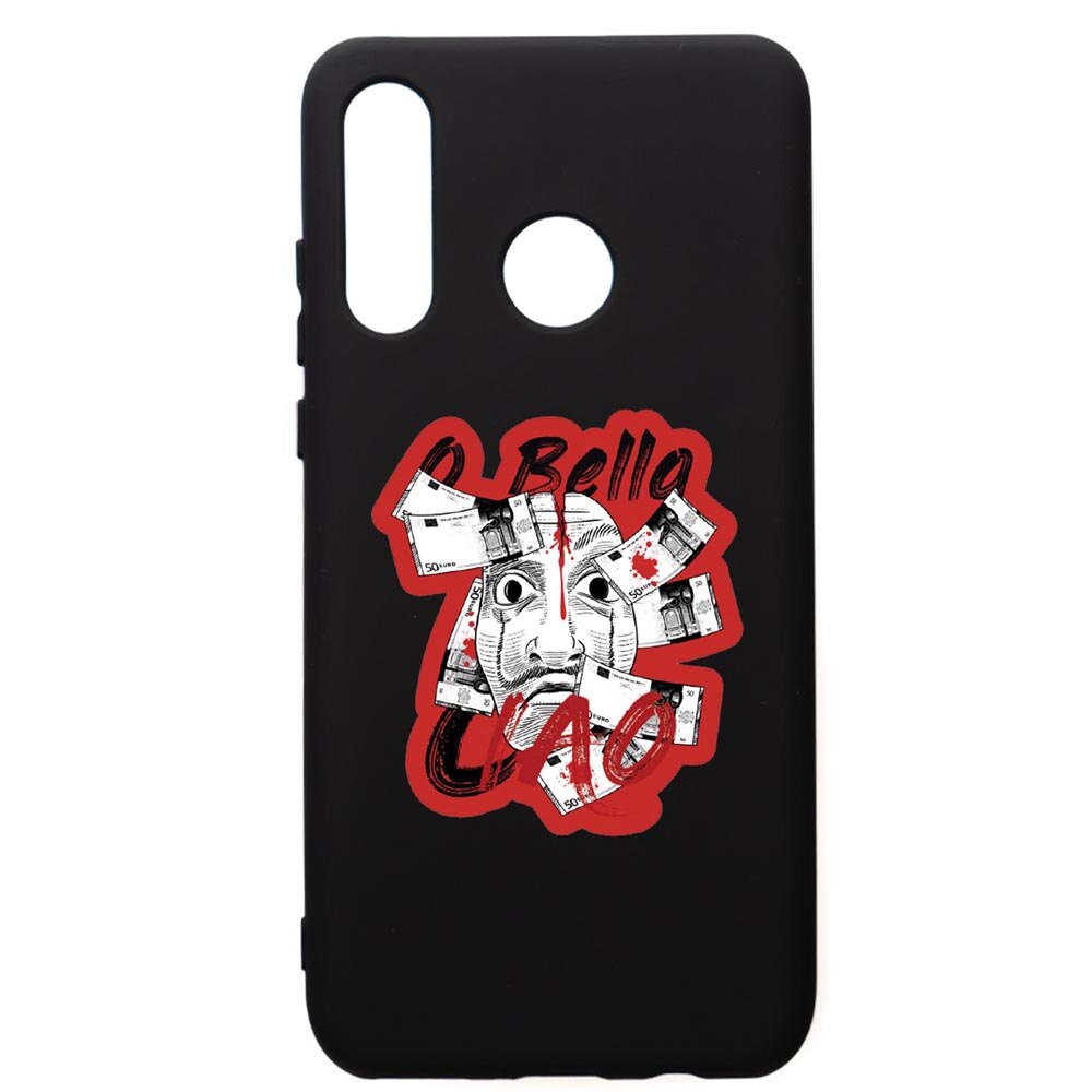 Husa de protectie Huawei P30 Lite, La Casa De Papel, silicon, cu interiorul din material textil, protectie camera, PB716