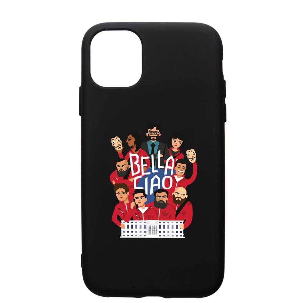 Husa de protectie Apple iPhone 11 Pro Max, La Casa De Papel - Ciao Bella, silicon, cu interiorul din material textil, protectie camera, PB718