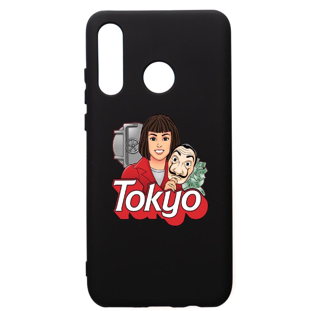 Husa de protectie Huawei P30 Lite, La Casa De Papel - Tokyo, silicon, cu interiorul din material textil, protectie camera, PB717