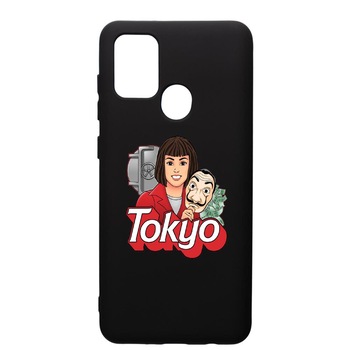 Husa de protectie Samsung Galaxy A21, La Casa De Papel - Tokyo, silicon, cu interiorul din material textil, protectie camera, PB717 Husa de protectie Samsung Galaxy A21, La Casa De Papel - Tokyo, silicon, cu interiorul din material textil, protectie camera, PB717