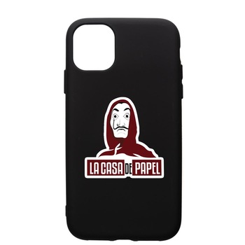 Husa de protectie Apple iPhone 12 Pro, La Casa De Papel, silicon, cu interiorul din material textil, protectie camera, PB719 Husa de protectie Apple iPhone 12 Pro, La Casa De Papel, silicon, cu interiorul din material textil, protectie camera, PB719
