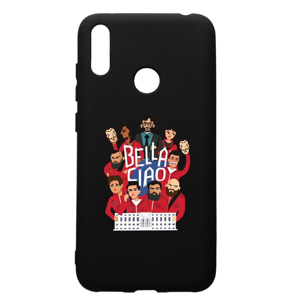 Husa de protectie Huawei Y7 2019, La Casa De Papel - Ciao Bella, silicon, cu interiorul din material textil, protectie camera, PB718