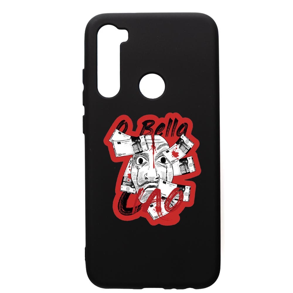 Husa de protectie Xiaomi Redmi Note 8, La Casa De Papel, silicon, cu interiorul din material textil, protectie camera, PB716