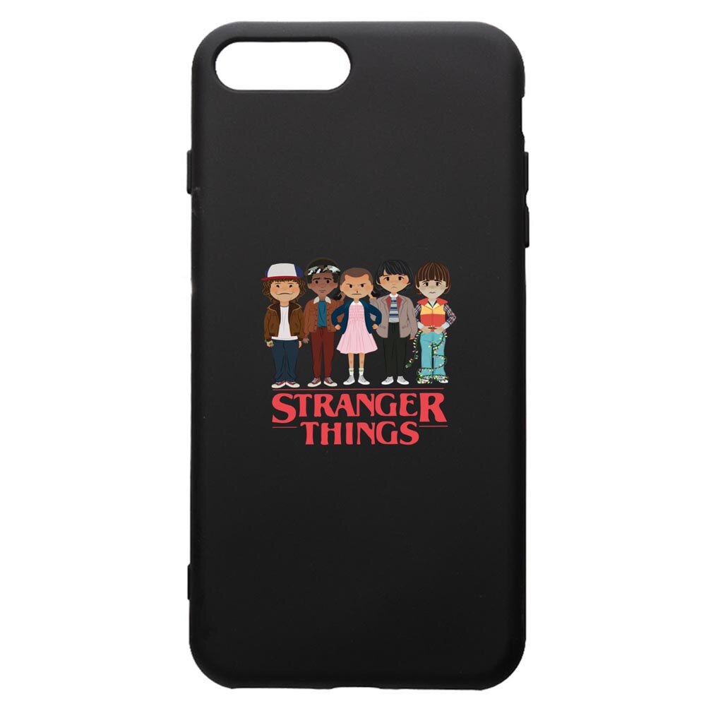 Husa de protectie Apple iPhone 8 Plus / iPhone 7 Plus, Stranger Things, silicon, cu interiorul din material textil, protectie camera, PB722