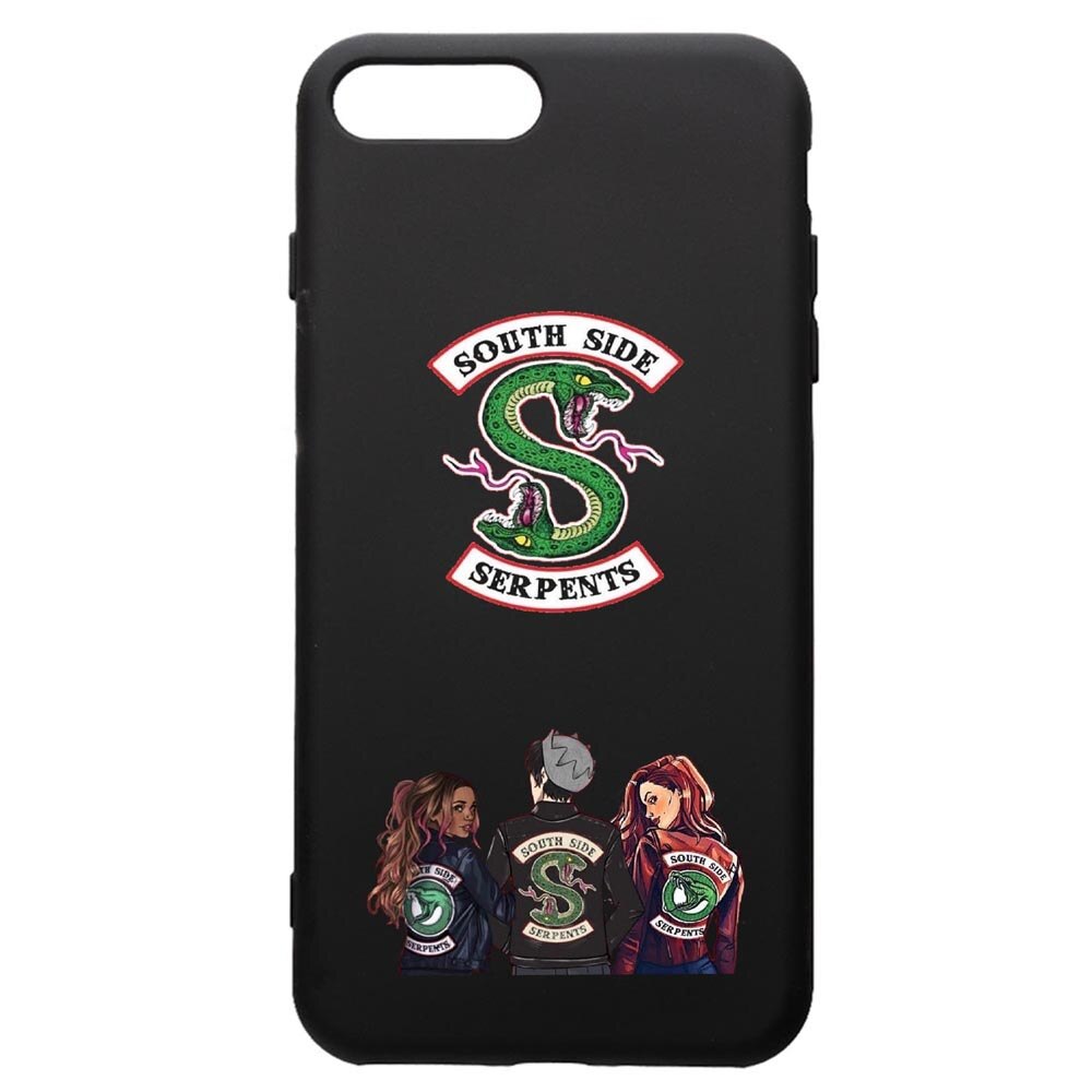 Husa de protectie Apple iPhone 8 Plus / iPhone 7 Plus, Riverdale, silicon, cu interiorul din material textil, protectie camera, PB723