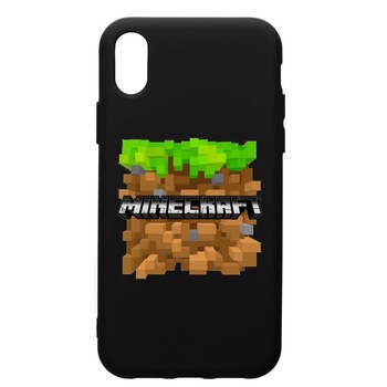 Husa de protectie Samsung Galaxy A01, Minecraft, silicon, cu interiorul din material textil, protectie camera, PB726 Husa de protectie Samsung Galaxy A01, Minecraft, silicon, cu interiorul din material textil, protectie camera, PB726