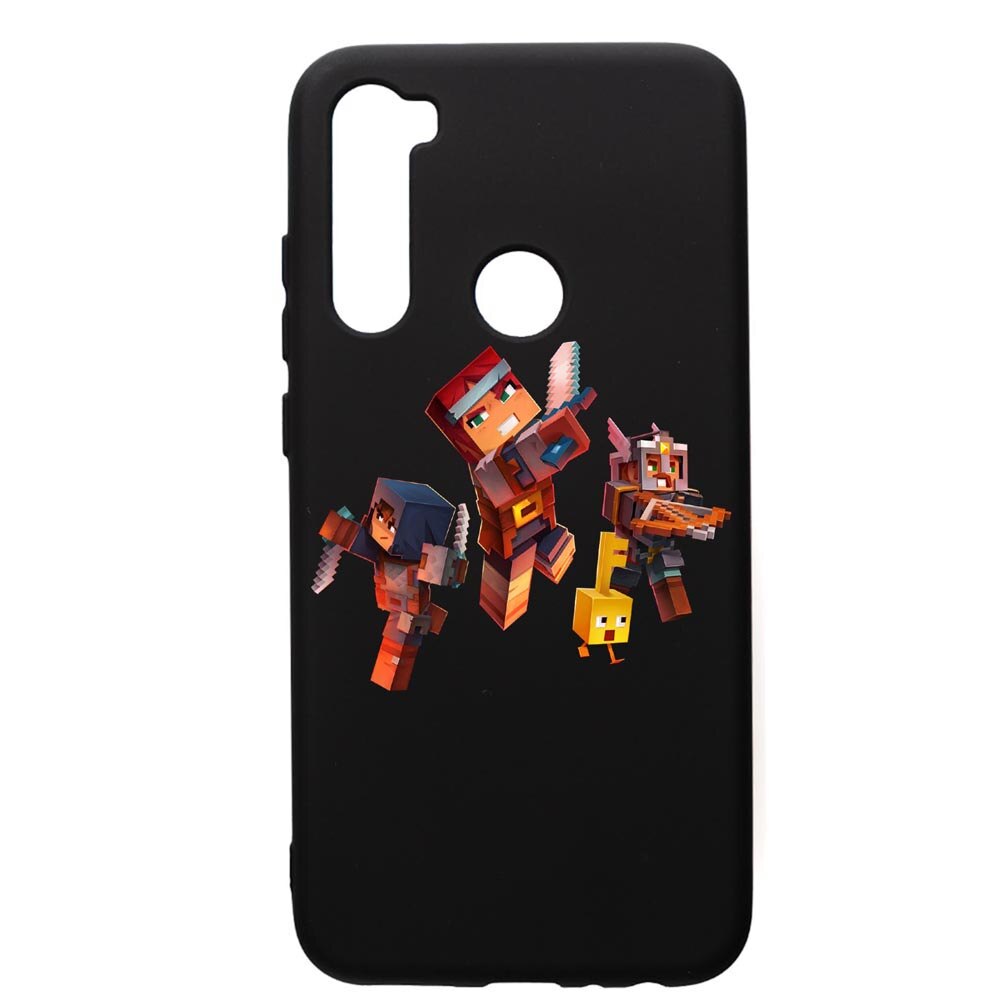 Husa de protectie Xiaomi Redmi Note 8, Minecraft, silicon, cu interiorul din material textil, protectie camera, PB724