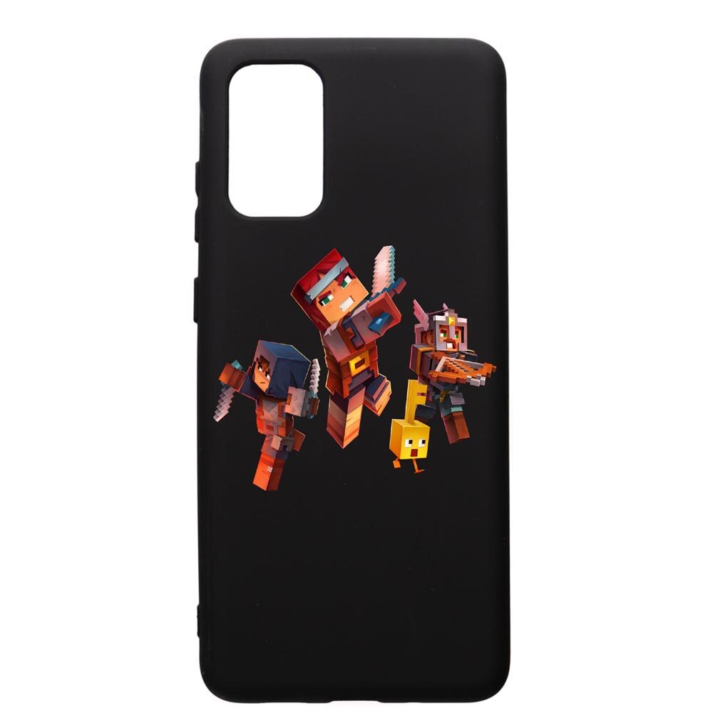 Husa de protectie Samsung Galaxy A41, Minecraft, silicon, cu interiorul din material textil, protectie camera, PB724
