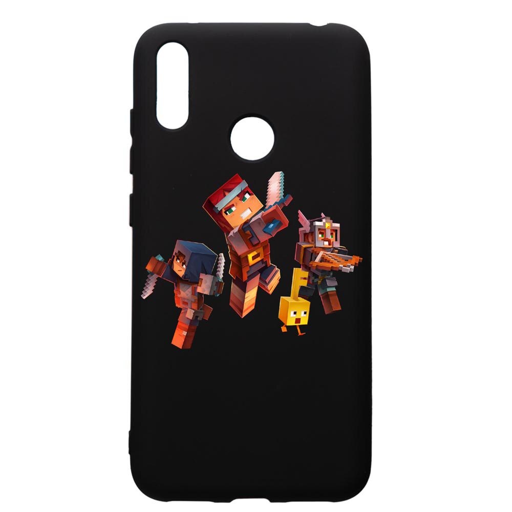Husa de protectie Huawei Y7 2019, Minecraft, silicon, cu interiorul din material textil, protectie camera, PB724