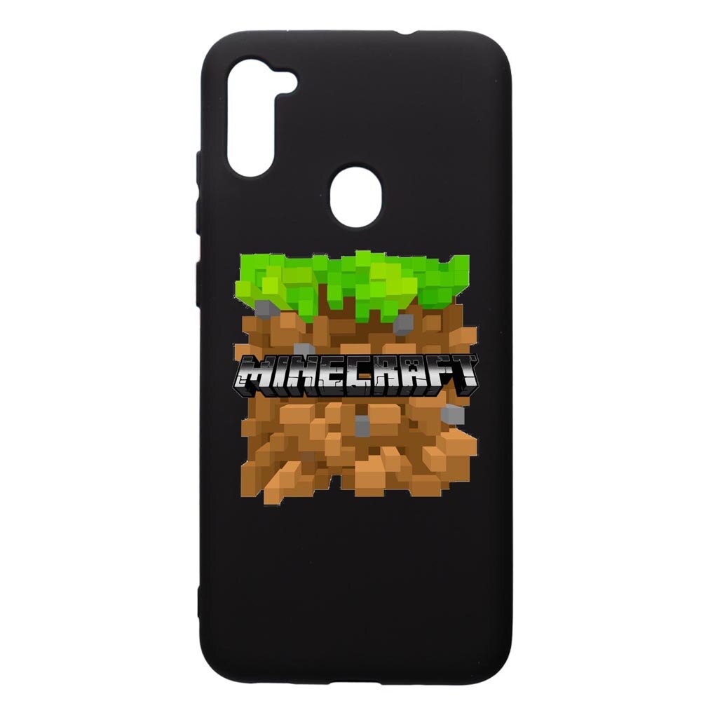 Husa de protectie Samsung Galaxy A11, Minecraft, silicon, cu interiorul din material textil, protectie camera, PB726